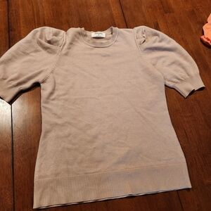 Gray Puff Sleeve Sweater